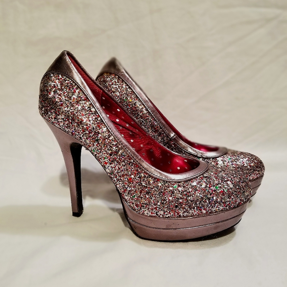 Glittery high heels